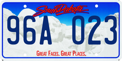 SD license plate 96AO23