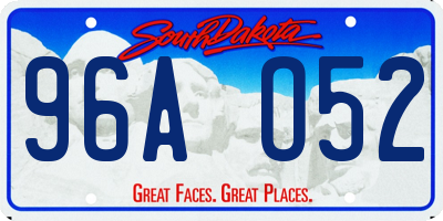 SD license plate 96AO52