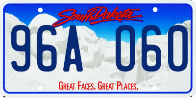 SD license plate 96AO60