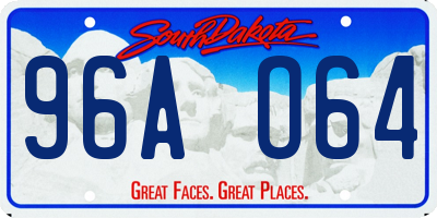SD license plate 96AO64
