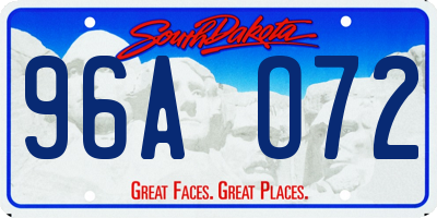 SD license plate 96AO72