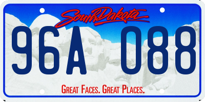 SD license plate 96AO88