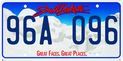 SD license plate 96AO96