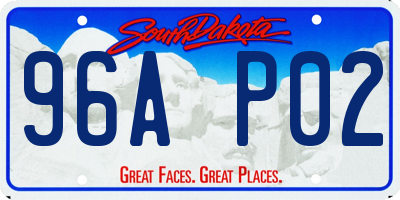SD license plate 96AP02