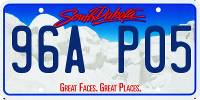 SD license plate 96AP05