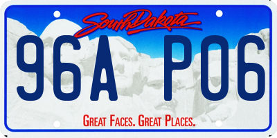 SD license plate 96AP06