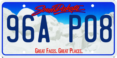 SD license plate 96AP08