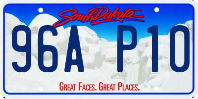 SD license plate 96AP10