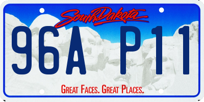 SD license plate 96AP11