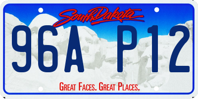 SD license plate 96AP12