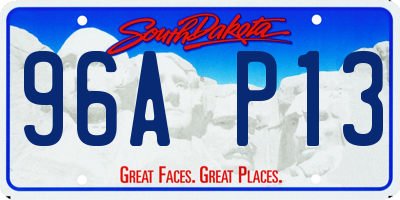 SD license plate 96AP13