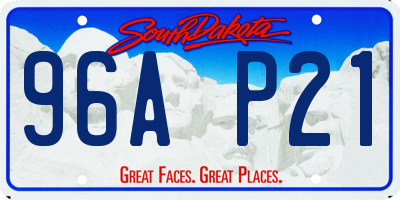 SD license plate 96AP21