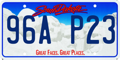 SD license plate 96AP23