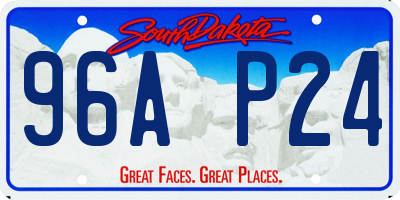 SD license plate 96AP24