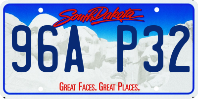 SD license plate 96AP32