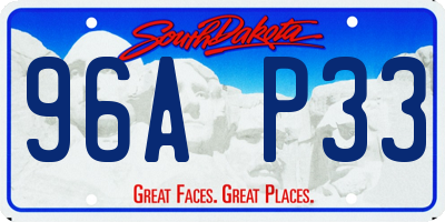 SD license plate 96AP33