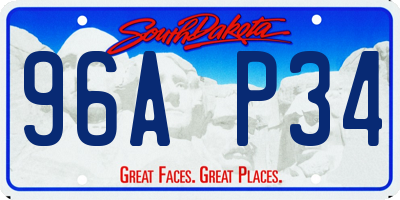 SD license plate 96AP34