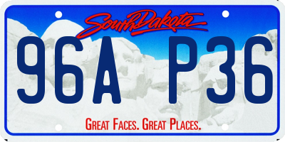 SD license plate 96AP36
