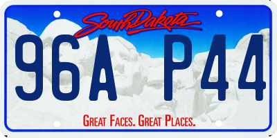 SD license plate 96AP44