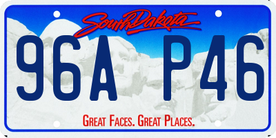 SD license plate 96AP46