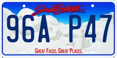 SD license plate 96AP47