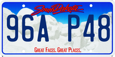 SD license plate 96AP48