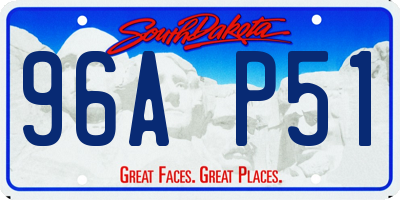 SD license plate 96AP51