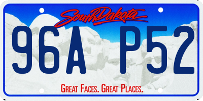 SD license plate 96AP52