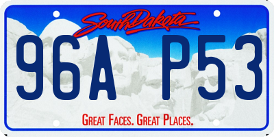 SD license plate 96AP53
