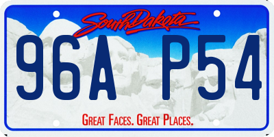 SD license plate 96AP54