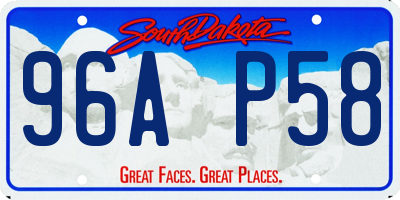 SD license plate 96AP58