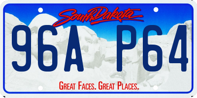 SD license plate 96AP64