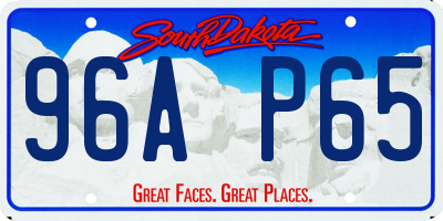 SD license plate 96AP65