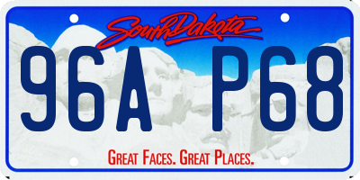 SD license plate 96AP68