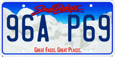 SD license plate 96AP69