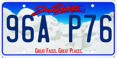 SD license plate 96AP76