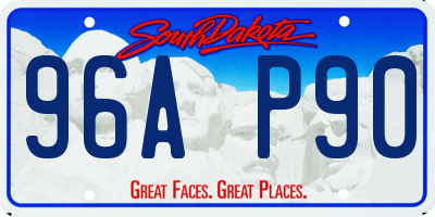 SD license plate 96AP90