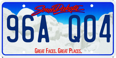 SD license plate 96AQ04