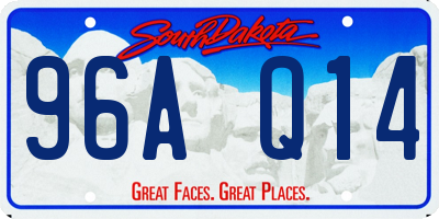 SD license plate 96AQ14