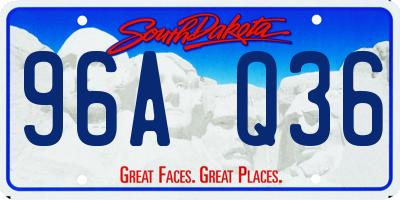 SD license plate 96AQ36