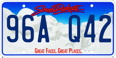 SD license plate 96AQ42