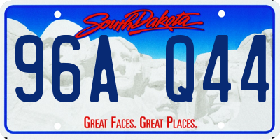 SD license plate 96AQ44