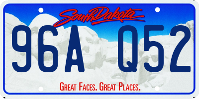 SD license plate 96AQ52