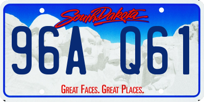 SD license plate 96AQ61