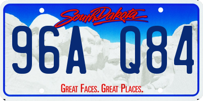 SD license plate 96AQ84