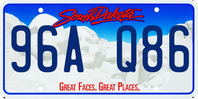 SD license plate 96AQ86