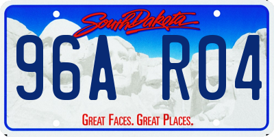 SD license plate 96AR04