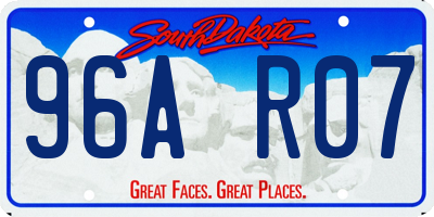 SD license plate 96AR07