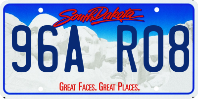 SD license plate 96AR08