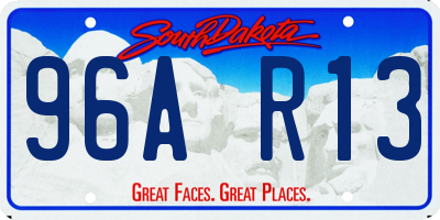 SD license plate 96AR13